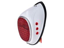 Achterlicht ovaal wit 104x52mm voor Hercules, bromfiets, bromfiets uit de jaren 50 60