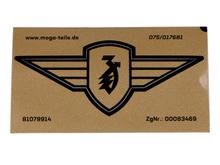 Adesivo parafango anteriore logo per Zündapp Bergsteiger, Automatic Mofa 442, 444, R 50 Combinette, CS, CX, Hai, GTS, KS