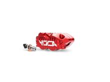 Pinça de freio de 4 pistões Voca Racing G-Force Pro 25mm vermelha