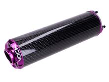 Silenciador final VOCA Carbon - tampa final CNC roxa