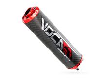 Endschalldämpfer VOCA Carbon - CNC Endkappe rot