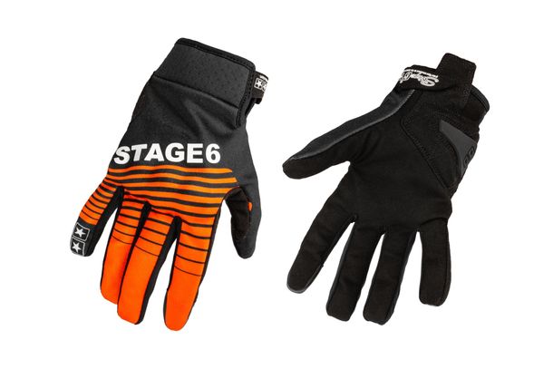 Handschuhe Stage6 Motorrad Street Pure Orange / Schwarz XL