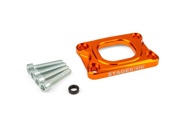 Ansaugstutzen Stage6 Grundplatte 360° AM6 / orange für Derbi