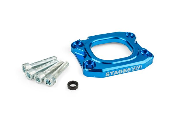 Ansaugstutzen Stage6 Grundplatte 360° d.40mm AM6 / blau für Derbi