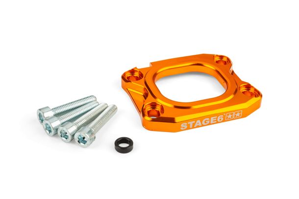 Ansaugstutzen Stage6 Grundplatte 360° d.40mm AM6 / orange für Derbi