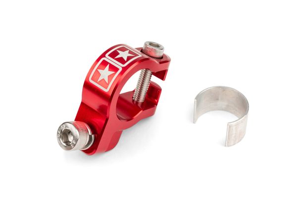 Auspuffschelle Stage6 Alu CNC Rot