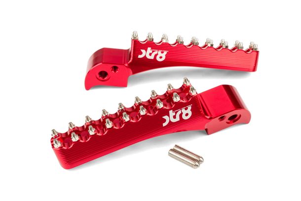Fußrasten STR8 Sozius MX Evo rot für Beta RR 50 -2021 CNC (Set)
