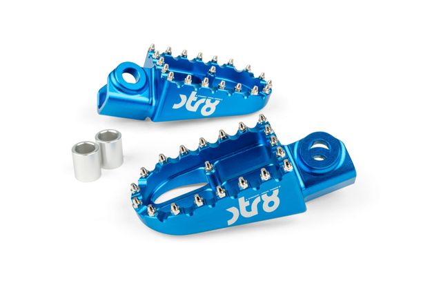 Fußrasten STR8 MX Evo blau für Rieju MRT CNC (Set)