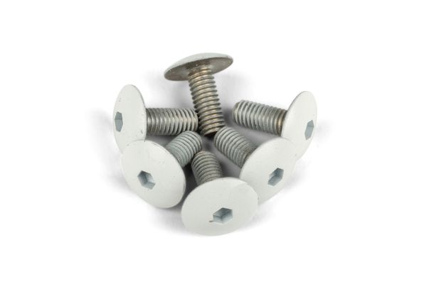 Verkleidungsschrauben STR8 Alu M6x15 weiß (x6)