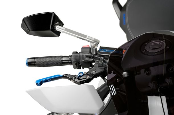 Thruster Lenkerenden Puig Schwarz 6.3 x 5.4 mm für Yamaha Tracer 7, 7 GT, Tracer 700, MT-07 Tracer Bj. 2016 - 2024