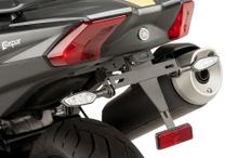 Kentekenplaathouder Puig Zwart voor Yamaha T-MAX 530, 530 DX, T-MAX 530 SX Bj. 2017 - 2019