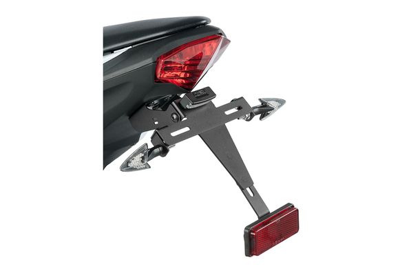 Kennzeichenhalter Puig Schwarz für Kawasaki Ninja 125, Z125, Z250SL, Ninja 250SL Bj. 2015 - 2026