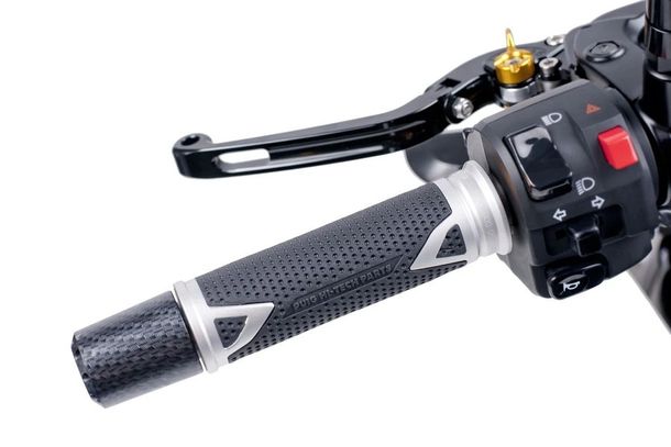 Radikal Griffe Puig 12.4 x 4.5 mm für Honda CH 125 Spacy, Kawasaki ZX-6R Ninja, Yamaha YZF-R1, Suzuki GSX-R600, Ducati 848 EVO, Triumph Bonneville T100, BMW R1200GS, Kymco Downtown 300i, KTM 690 Supermoto, Aprilia Shiver 750