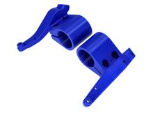 Set supporti mascherina faro destro e sinistro blu per Derbi Senda R, SM 11-, RCR, SMT