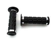 Griffgummi Satz Schwarz Chromringe 25/22mm 120mm für Simson S50, S51, S70, SR50, SR80, Zündapp, Kreidler, Hercules, Puch