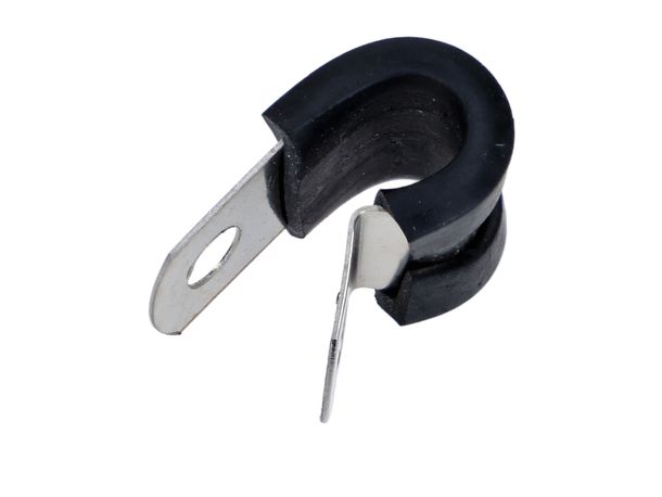 Kabelgeleidingsclip metaal met rubber 8mm