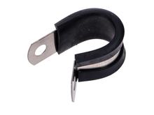 Zacisk prowadnicy kabli metalowy z gumą 16mm