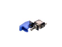 Schalter mit Schutzklappe und LED - blau