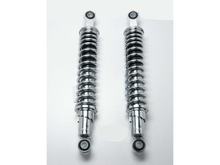 Stoßdämpfer Chrom 335mm 5-fach einstellbar 10mm/12mm Befestigungslöcher für Zündapp GTS, C 50 Sport, KS, Hercules, Kreidler, Puch Mofa, Moped