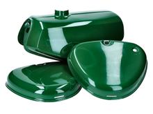 B-Ware Benzintank und Seitendeckel Set dunkelgrün für Simson S50, S51, S70