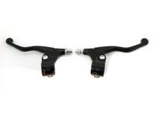Armaturenset Kupplungshebel Bremshebel Aluminium schwarz 140mm für Zündapp, Kreidler, Hercules, Puch, Miele, DKW, NSU, KTM