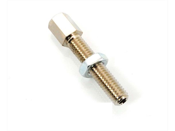 Einstellschraube Sechskant M6 x 29mm 7mm Durchmesser 3mm Bohrung für Mofa, Moped, Mokick