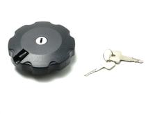 Tankdeckel abschließbar Schwarz 48mm mit Schlüsseln und Entlüftungsschlauchanschluss für Honda, MTX sh, 80 R