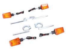 Blinker Set 12V 20W mit Blinkerträger verzinkt für Simson S50, S51, S70 mit ABE