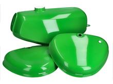 Brandstoftank en zijdeksel set sapgroen voor Simson S50, S51, S70