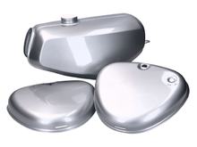 Brandstoftank en zijdekap set zilver metallic voor Simson S50, S51, S70