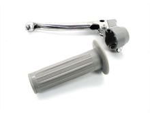 Armatur Aluminium Kupplungshebel Kugelendkopf Grau 22mm 105mm für Zündapp, Kreidler, Hercules, Puch, DKW, KTM, Mofa, Moped, Mokick