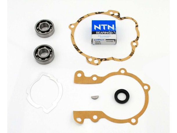 Motorlager- NTN und Dichtungssatz 7-teilig für Piaggio, Vespa, Ciao, SI, Bravo, Boxer