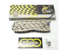 Catena Nero-Oro 122 maglie 1/2 x 3/16 con castello di giunzione per Zündapp, Kreidler, Puch, KTM, DKW, Hercules