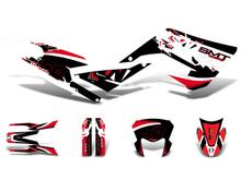 Versiering / Sticker set zwart-wit-rood glanzend voor Gilera SMT 50 2018