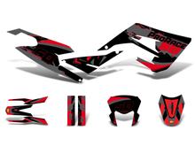Decal / Sticker Kit black-red-grey glossy for Derbi Senda 50 2018