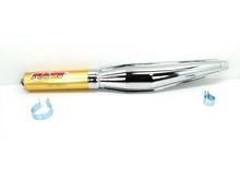 Uitlaat Racing 32mm 670mm Chroom voor Zündapp CS, KS, GTS, ZR, ZD, ZL, C, Kreidler Florett, LF, LH, RMC, Flory, Hercules Prima, MK, K 50, Ultra, Puch Maxi, Monza