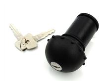 Tankdeckel abschließbar Schwarz 55mm x 32mm mit 2 Schlüsseln für Piaggio Ciao, Peugeot 103
