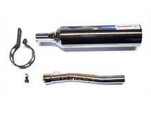 Tłumik chromowany z obejmą mocującą i rurą łączącą do Yamaha, DT 50 MX