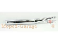 Výfuk Jamarcol ohnutý 28mm připojení 70mm průměr 695mm chrom pro Kreidler Florett LF, LH, RMC, RS, Flory, Zündapp CS, KS, GTS, ZD, Hercules, Puch