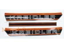Tank stickers for Kreidler 3 parts black/orange for Florett RS RMC