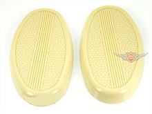 Kniekissen Creme Weiß 2 Stück für Kreidler, Florett Eiertank Super 4, 5, TS Mokick Kleinkraftrad