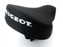 Selle noire avec suspension de 22mm pour cyclomoteur Peugeot, mobylette.