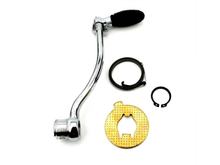Pedal de arranque con placa de soporte, resorte, anillo de seguridad, cromado para Zündapp GTS 50 Tipo 529, C Sport Super 441, CS 50, CX Hai, KS