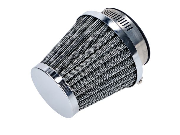 Luftfilter Powerfilter 45mm gerader Anschluss chrom
