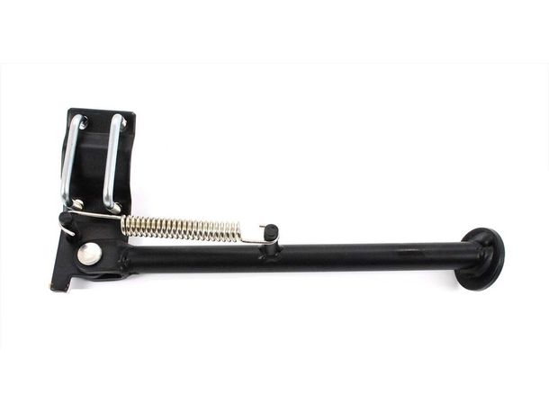 Seitenständer Presto Schwarz 280mm mit Feder und Befestigungsmaterial für Tomos A 3 Flexer, Hercules Prima 2, 3, 4, 5, 6, SX, M, MF, MP, HR, G3, GT, GX, Pronto, Presto, Zündapp 444, ZD, ZR, ZB, ZA, ZX, ZL, ZS, ZE A, Kreidler Florett, Flory