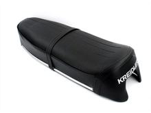 Zadel zwart 630mm x 240mm met opening voor gereedschapskist voor Kreidler, Florett, K 54 RS, KKR, Mokick