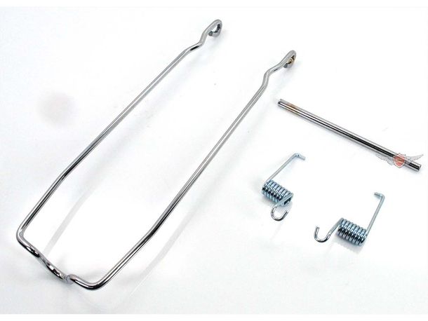 Gepäckträger Spannbügel Set Chrom mit Haltestift und Federn für Hercules, Prima, M, Optima