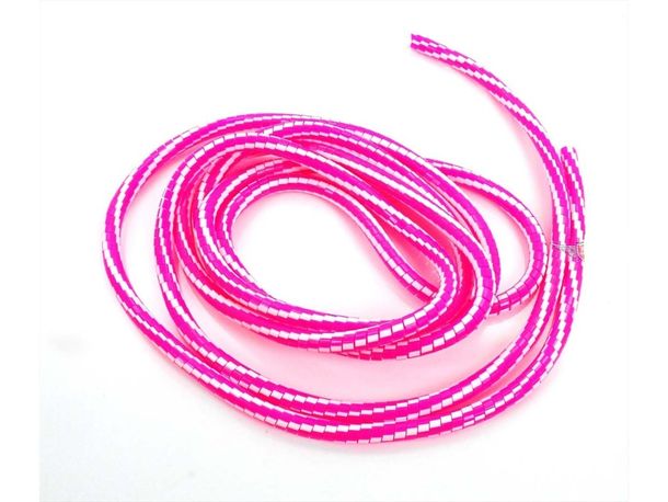 Schutzhülle Spiralförmig 2m 6mm Pink/Weiß für Mofa, Moped, Mokick