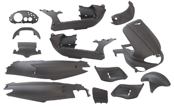 Komplette Verkleidung matt grau EDGE 15 tlg für Gilera Runner 50 / 125 / 180