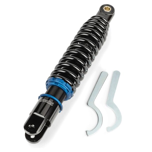 Amortisseur pour Polini compatible avec Yamaha Aerox 50, Peugeot Vivacity 50 et Minarelli horizontal / vertical longueur 290mm